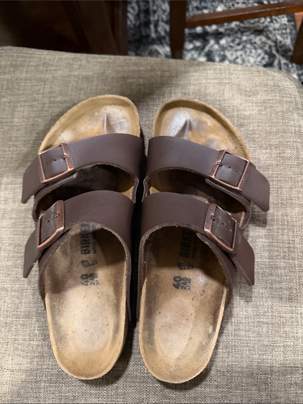 BIRKENSTOCK Arizona Sandals Brown Birko-Flor Women's Size 9 US 40 EU